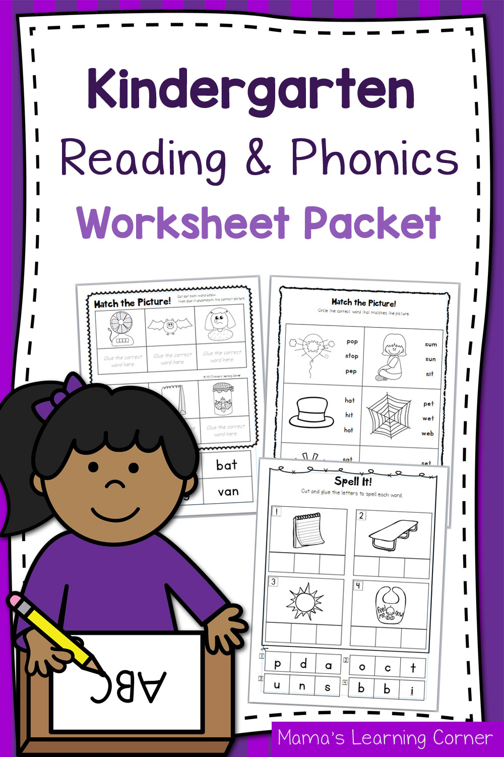 Kindergarten Reading And Phonics Worksheet Packet Mamas 