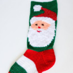 Knit Santa Claus Christmas Stocking Personalize