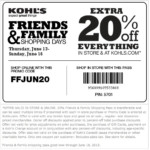 Kohls 20 Percent Coupons Printable Coupons Online