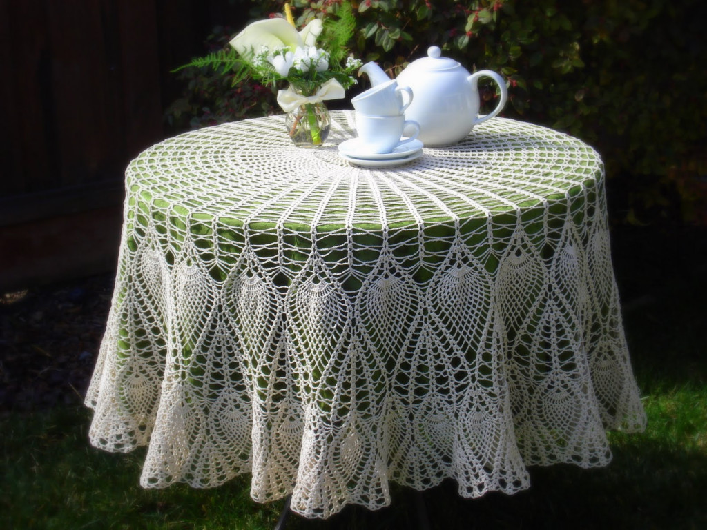 Lacy Crochet Tablecloth Update