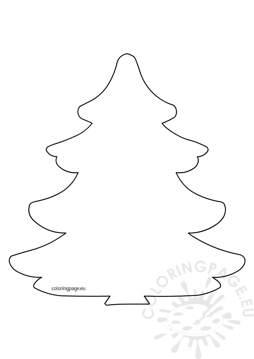Large Christmas Tree Pattern Coloring Page