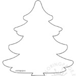 Large Christmas Tree Pattern Coloring Page
