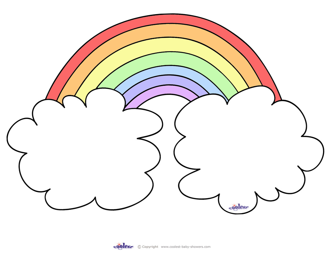 Large Printable Rainbow Coolest Free Printables