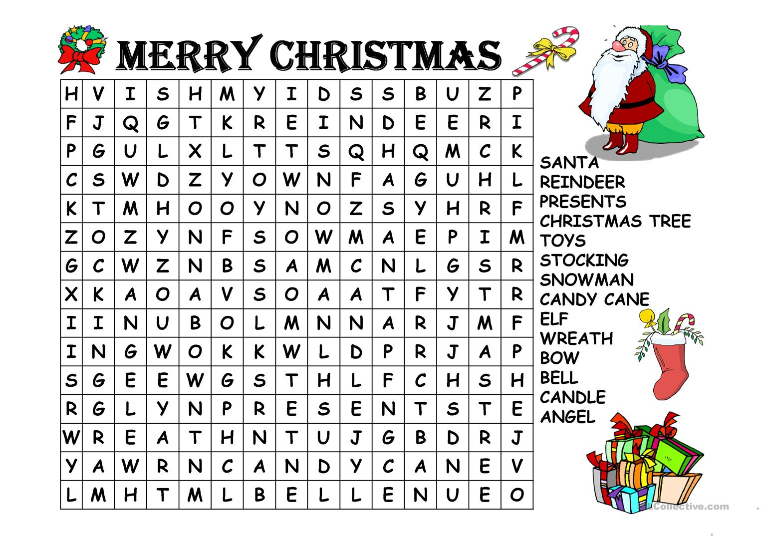 Learning And Growing Together CHRISTMAS WORD SEARCH