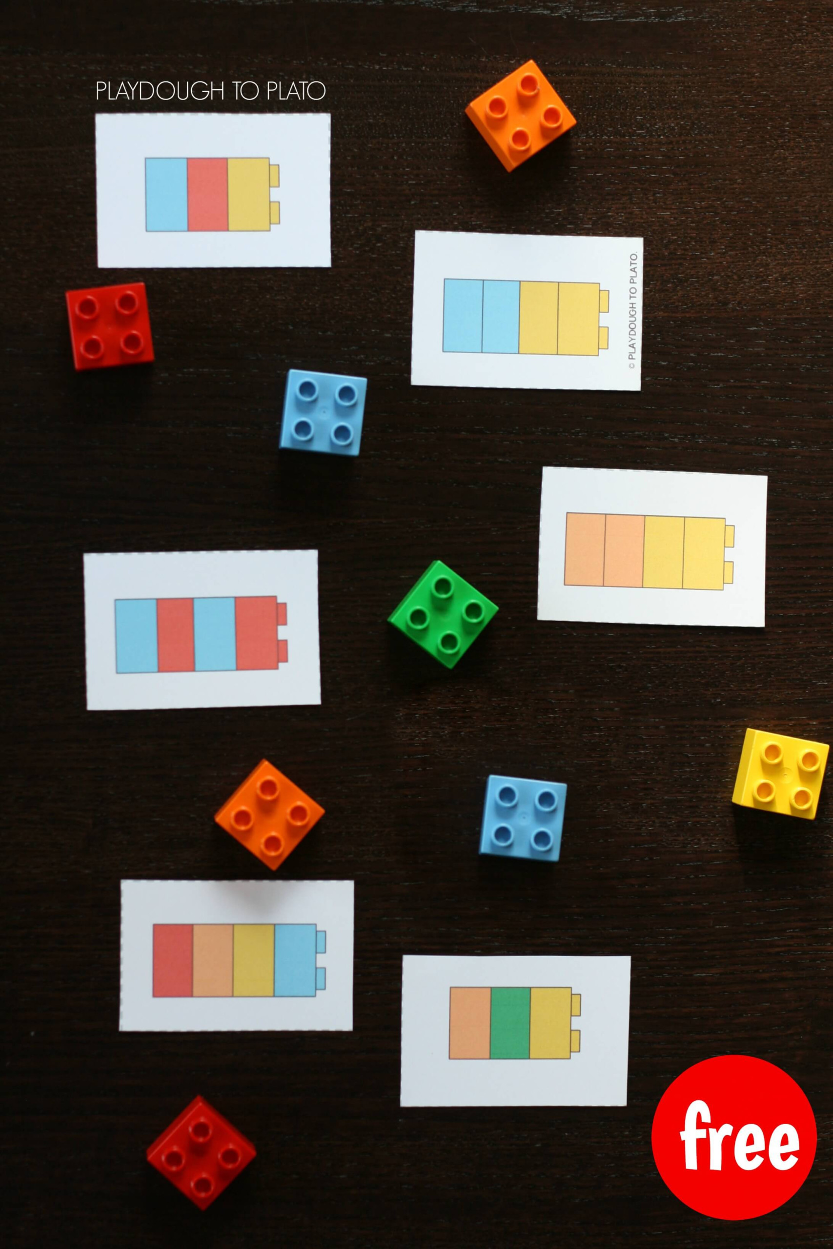 LEGO Pattern Cards Playdough To Plato