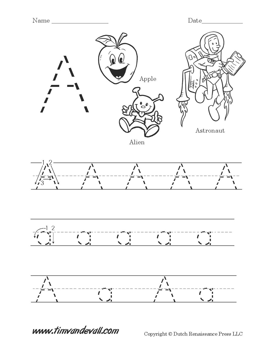 Letter A Worksheet