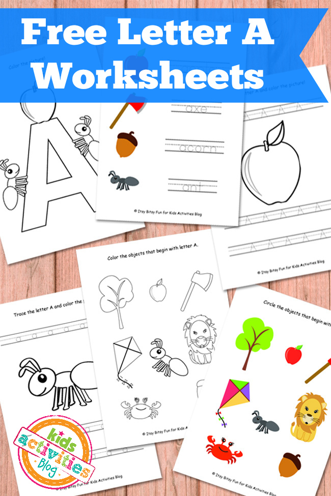 Letter A Worksheets Free Kids Printables