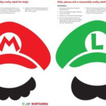 Mario And Luigi Instant Disguise Kit Printable Hats