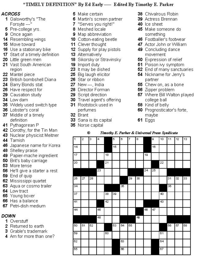 Medium Difficulty Crossword Puzzles To Print And Solve 