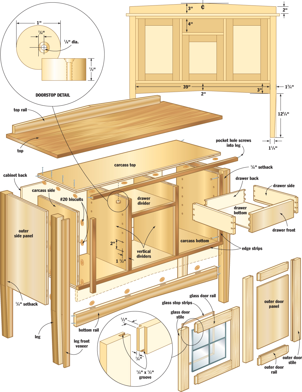 Mission Sideboard Woodworking Plans WoodShop Plans