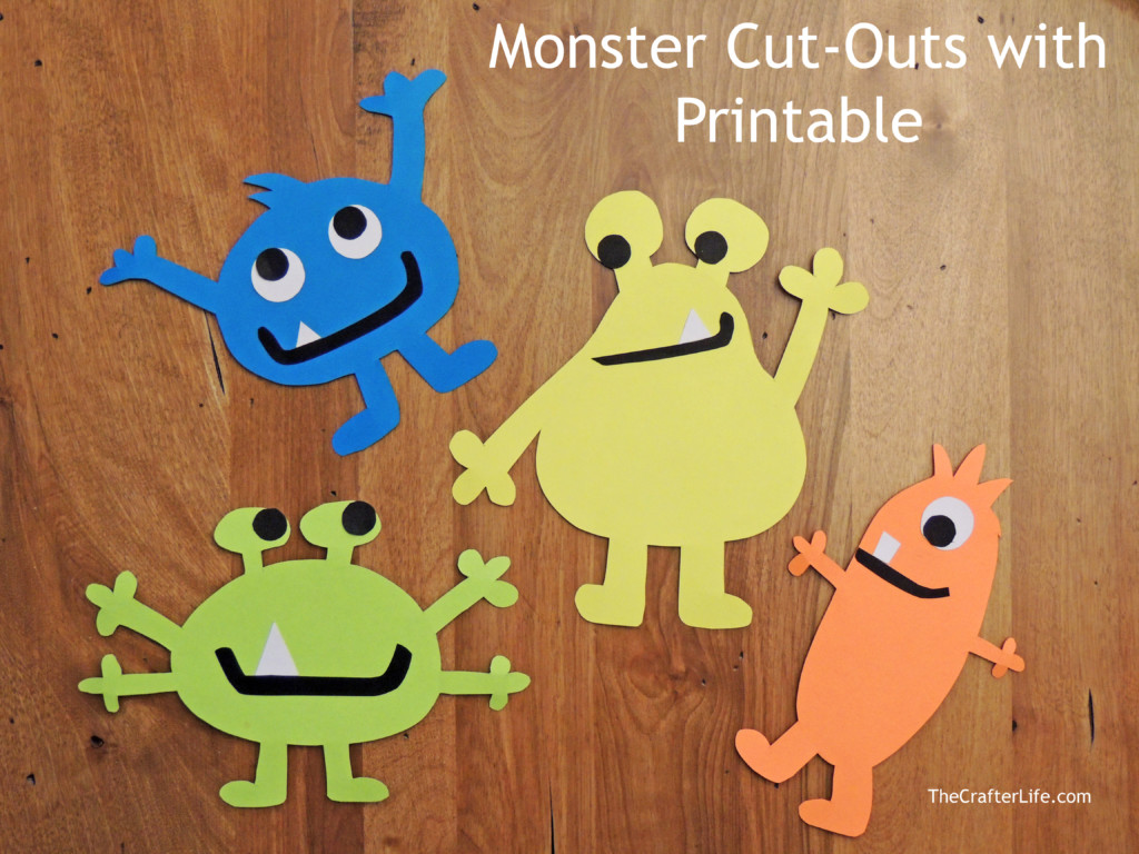Monster Cut Outs With Printable The Crafter Life