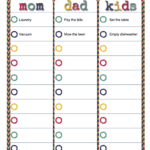 My Fashionable Designs Family Chore Chart Editable In