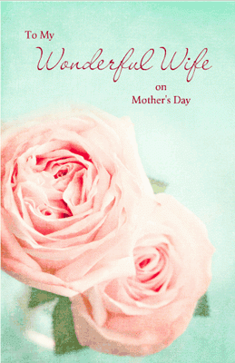 My Wonderful Wife Mother s Day Printable Card Blue