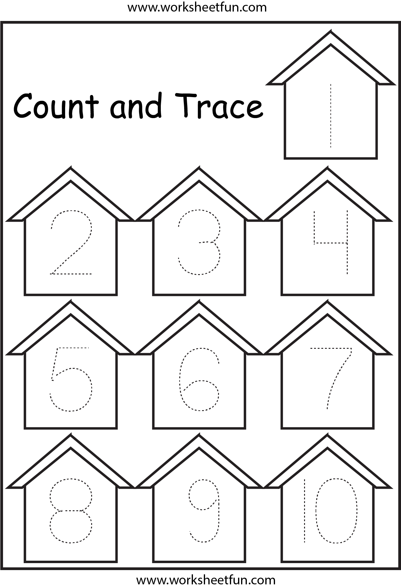 Number Tracing 1 Worksheet FREE Printable Worksheets 