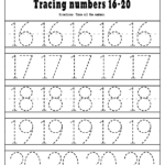 Numbers 1 20 Tracing Worksheets Free Printable PDF
