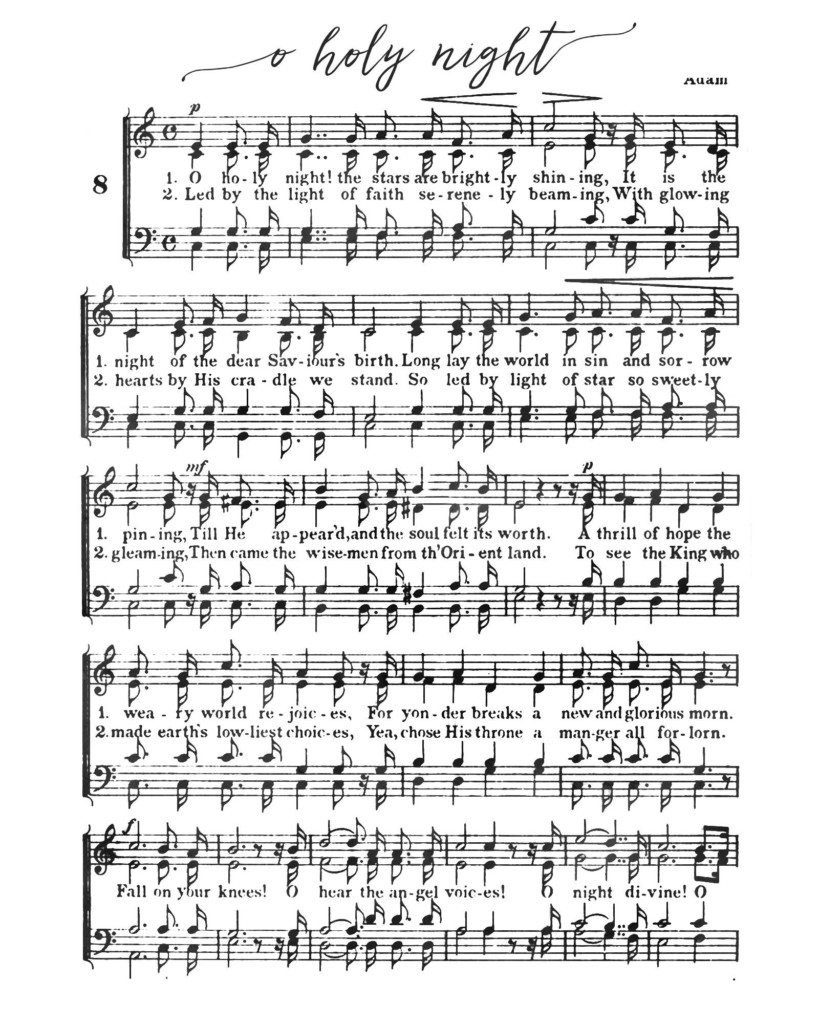 O Holy Night Free Printable Christmas Sheet Music Our O Holy Night Free Printable Christmas Sheet Music Our