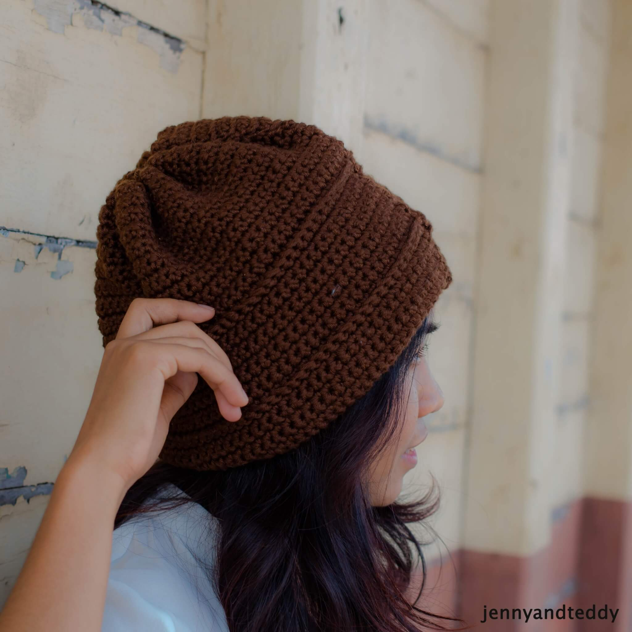 Oh Boy Slouchy Beanie Hat Free Crochet Pattern For Beginners