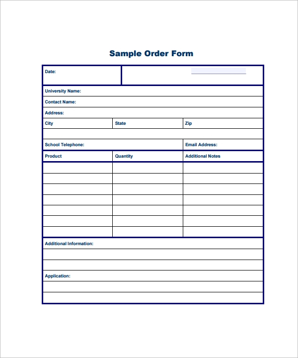 Order Form Template 23 Download Free Documents In PDF 