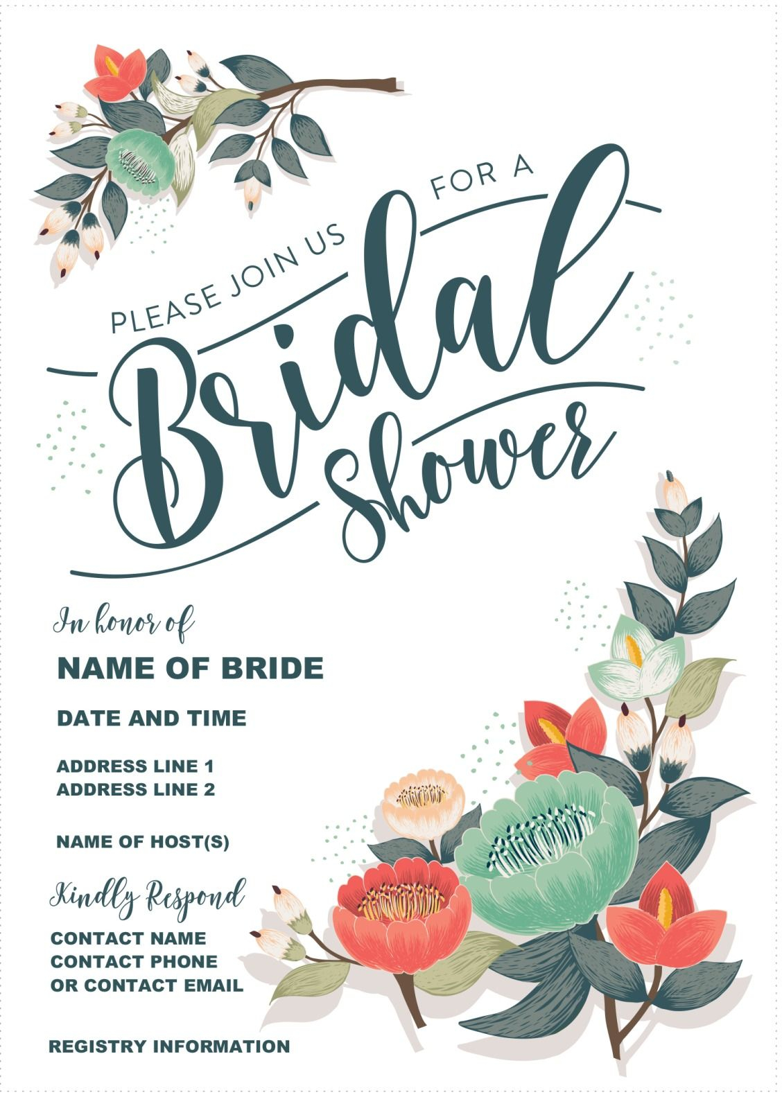 Our Gorgeous Printable Bridal Shower Invitation Is Totally 