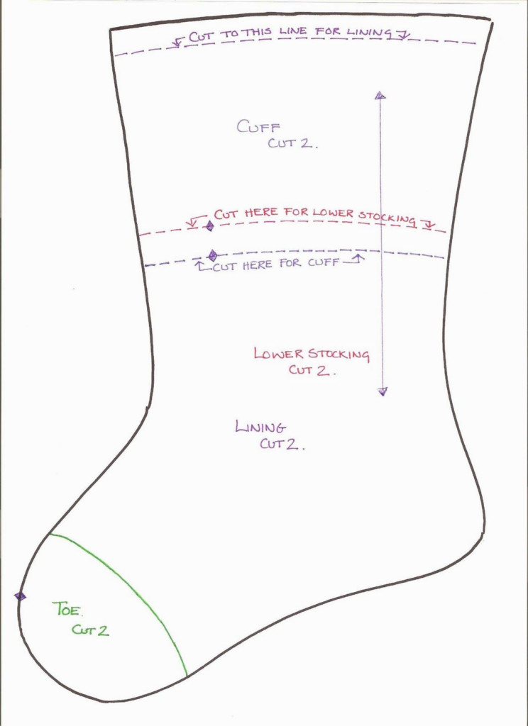 Pattern For Large Christmas Stockings Silk Satin And