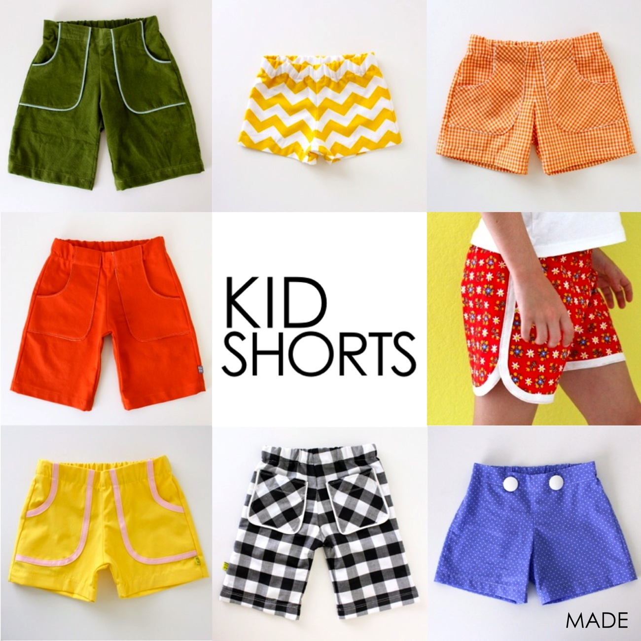 Pattern KID Shorts ages 12 Months To 10 Years MADE EVERYDAY