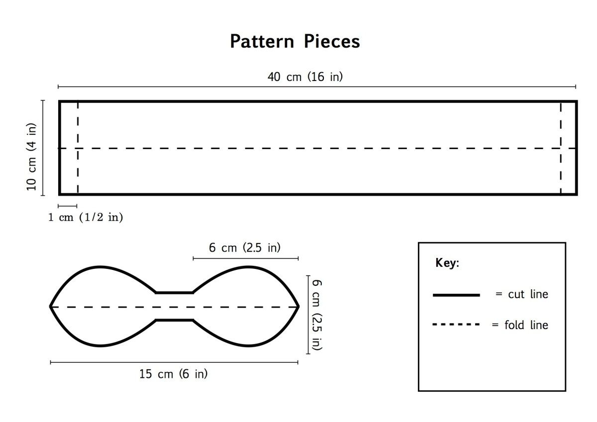 Pattern Pieces To Make A Scrunchie And Bunny Ears 