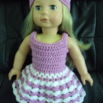 PDF Crochet Pattern For 18 Inch Doll Dress And Hat Set For