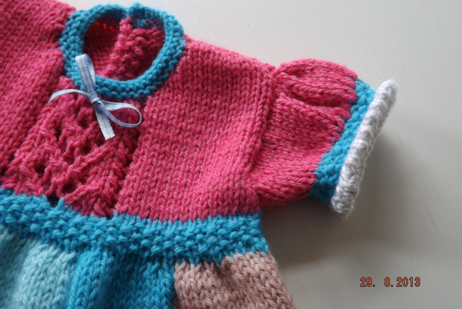 PDF LARGE PRINT Baby Knitting Patterns Patchwork Judy Baby