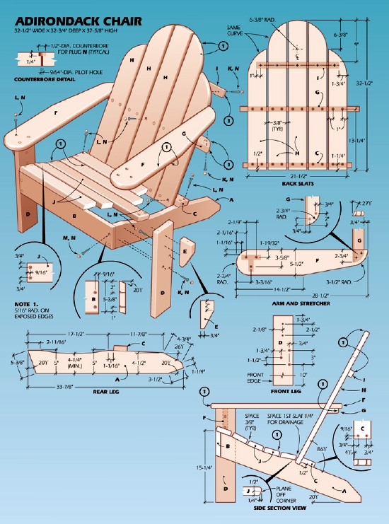 PDF Plans Easy Adirondack Chair Plan Download Red Stain 