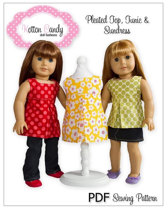 PDF Sewing Pattern For 18 Inch American Girl Doll Clothes PDF Sewing Pattern For 18 Inch American Girl Doll Clothes