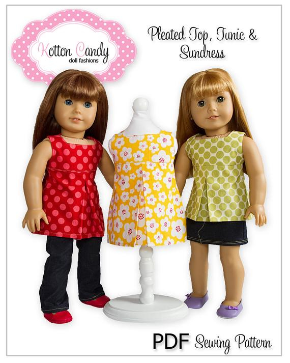 PDF Sewing Pattern For 18 Inch American Girl Doll Clothes