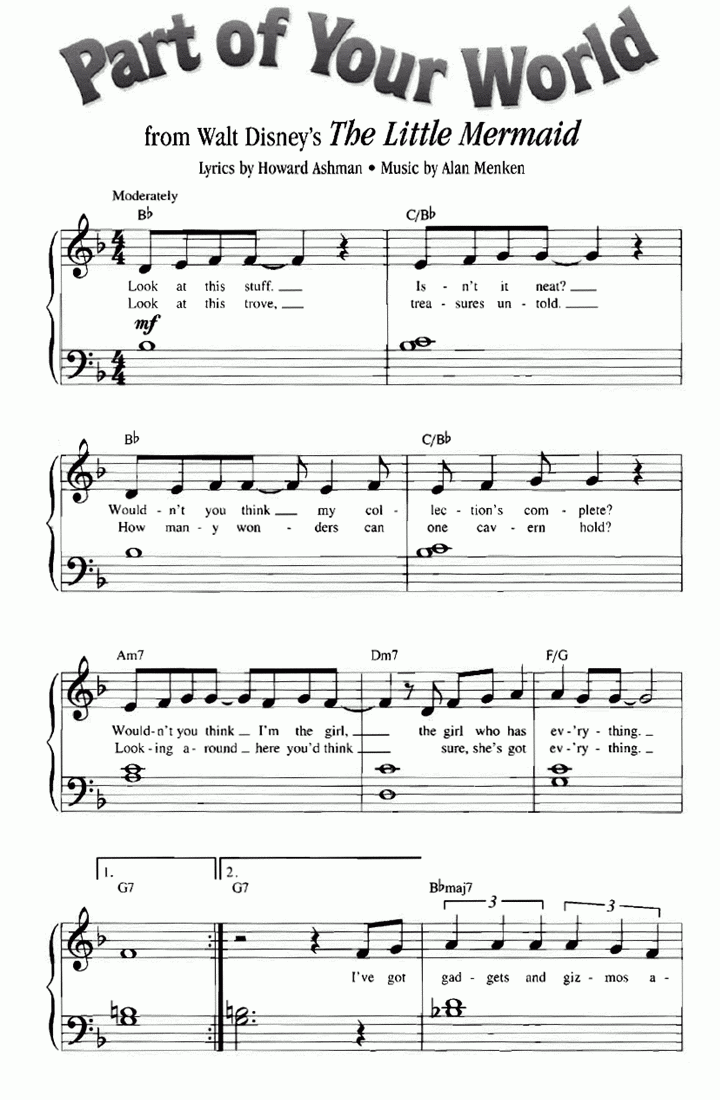 Piano Sheet Music For Beginners Popular Songs Free 