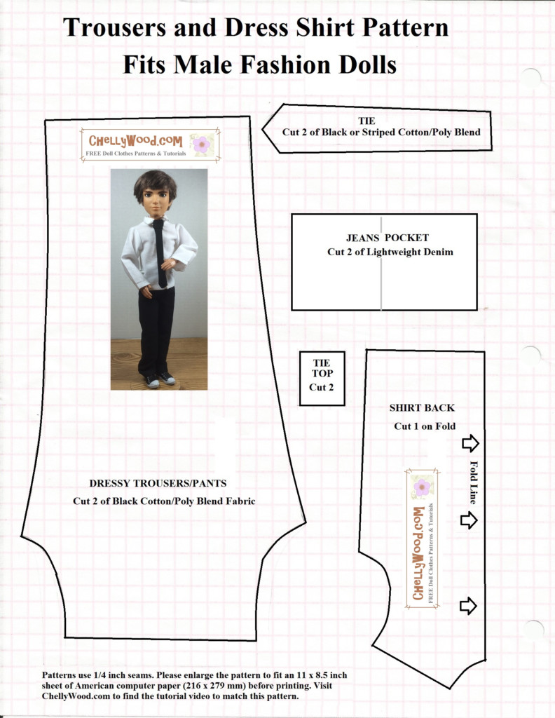 Pin By Chelly On Ken Clothes Patterns Printable Free