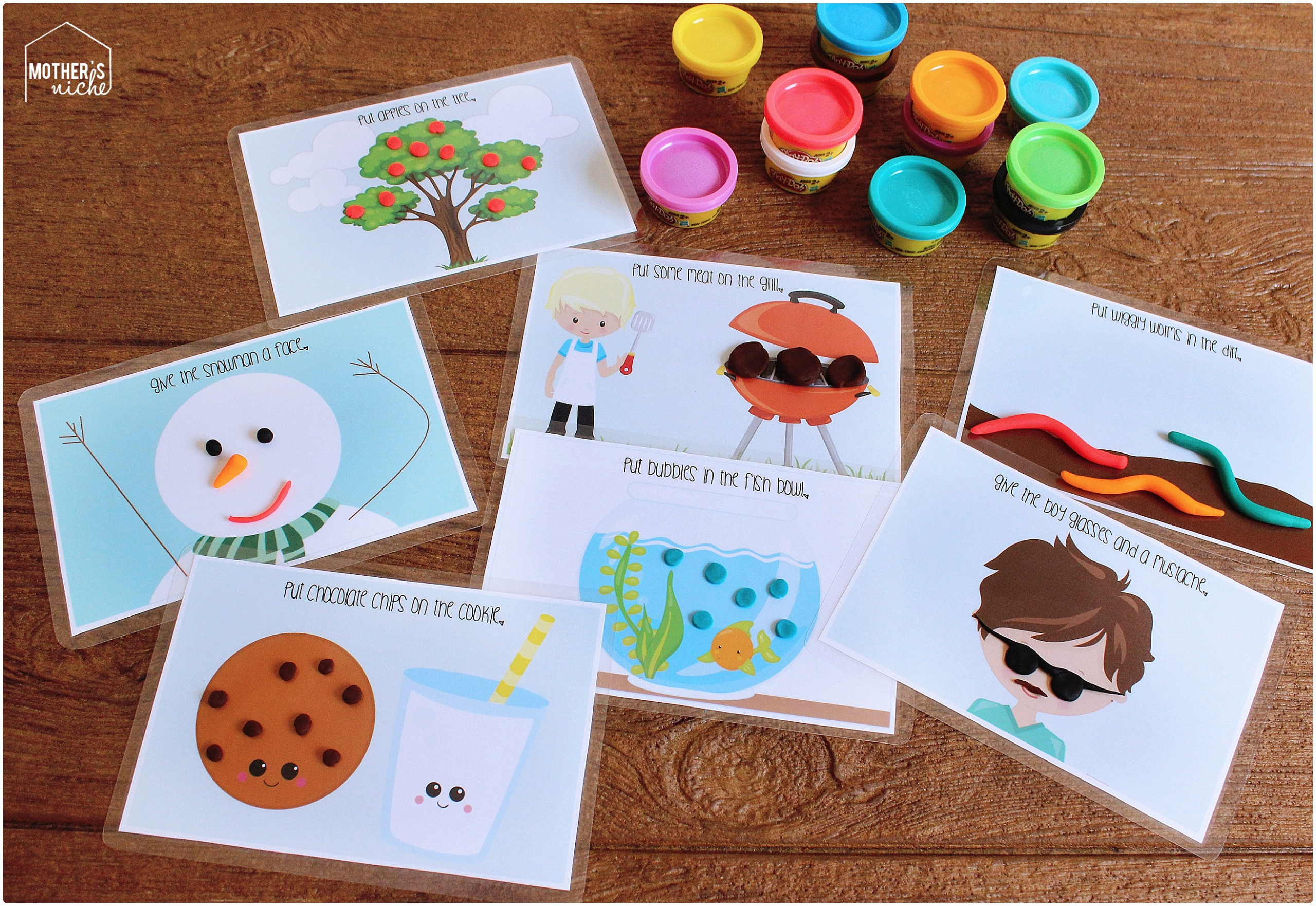 Play Dough Activity Mats Busy Bag Printables 