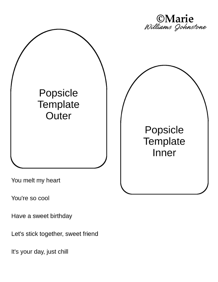 Popsicle Card Tutorial And Free Template