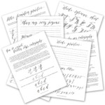 Premium Calligraphy Worksheet Set Kaitlin Style The