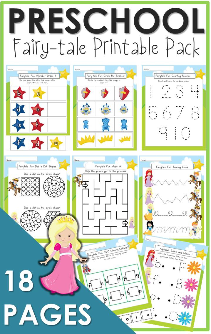 Preschool Fairy Tale Printable Pack The Relaxed Homeschool