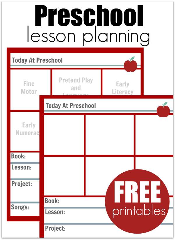 Preschool Lesson Planning Template Free Printables No 