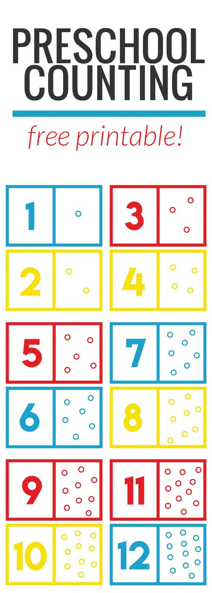 Preschool Math Counting Game Free Printable With 