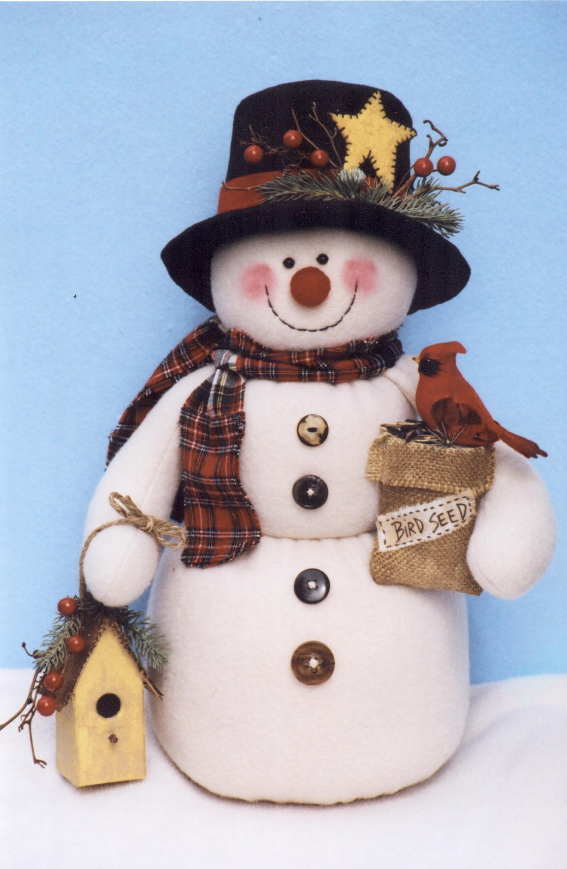 Primitive PATTERN For The Birds Snowman Etsy