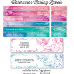 Printable Address Labels In A Watercolor And Floral Design