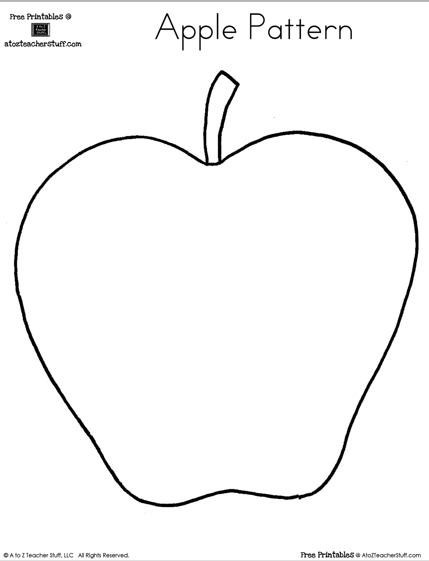 Printable Apple Pattern A To Z Teacher Stuff Printable 