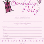 Printable Birthday Invitations For Girls FREE Template