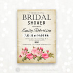 Printable Bridal Shower Invitation Retro Invite Shower The
