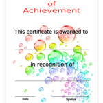 Printable Certificate Of Achievement FREE Download Template