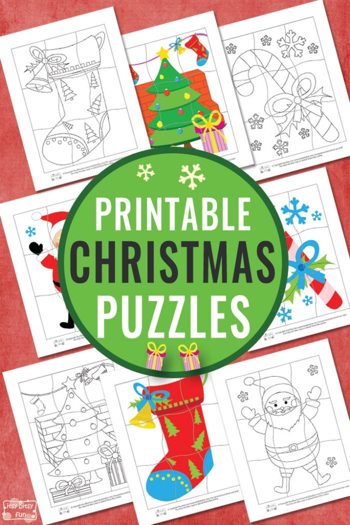 Printable Christmas Puzzles For Kids Itsybitsyfun