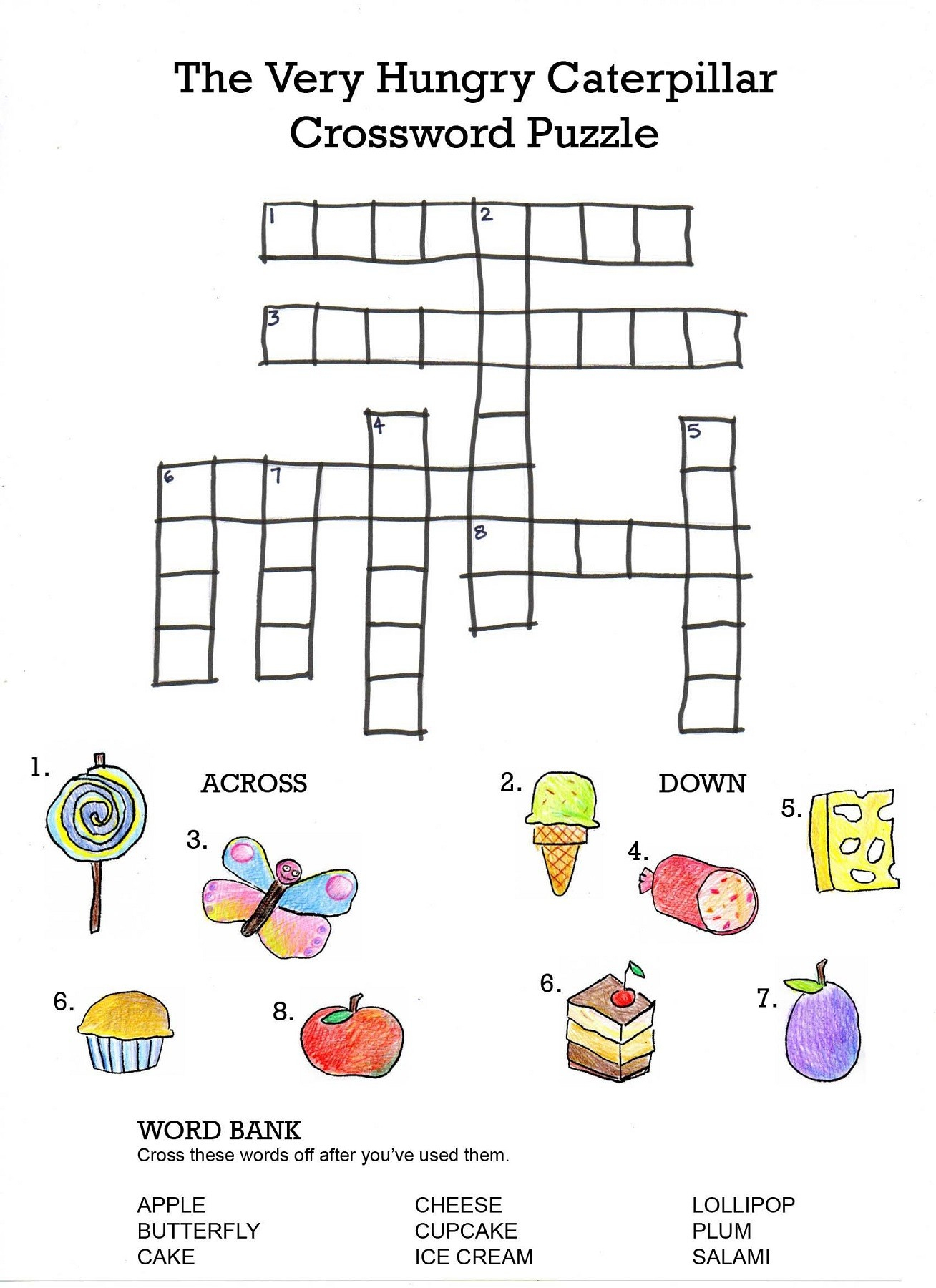 Printable Crossword Puzzles For 6 Year Olds Printable 