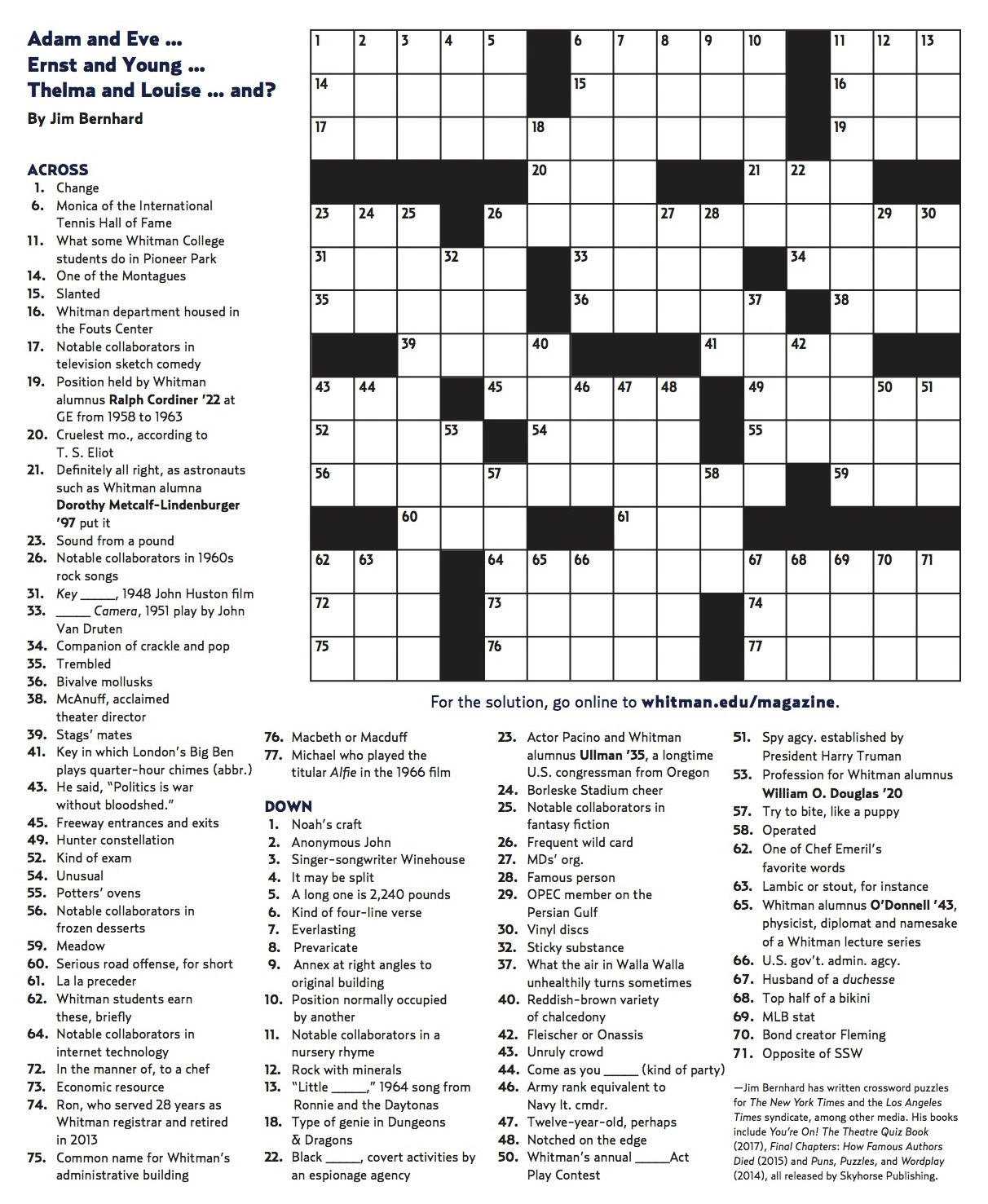 Printable Crossword Puzzles For College Students 