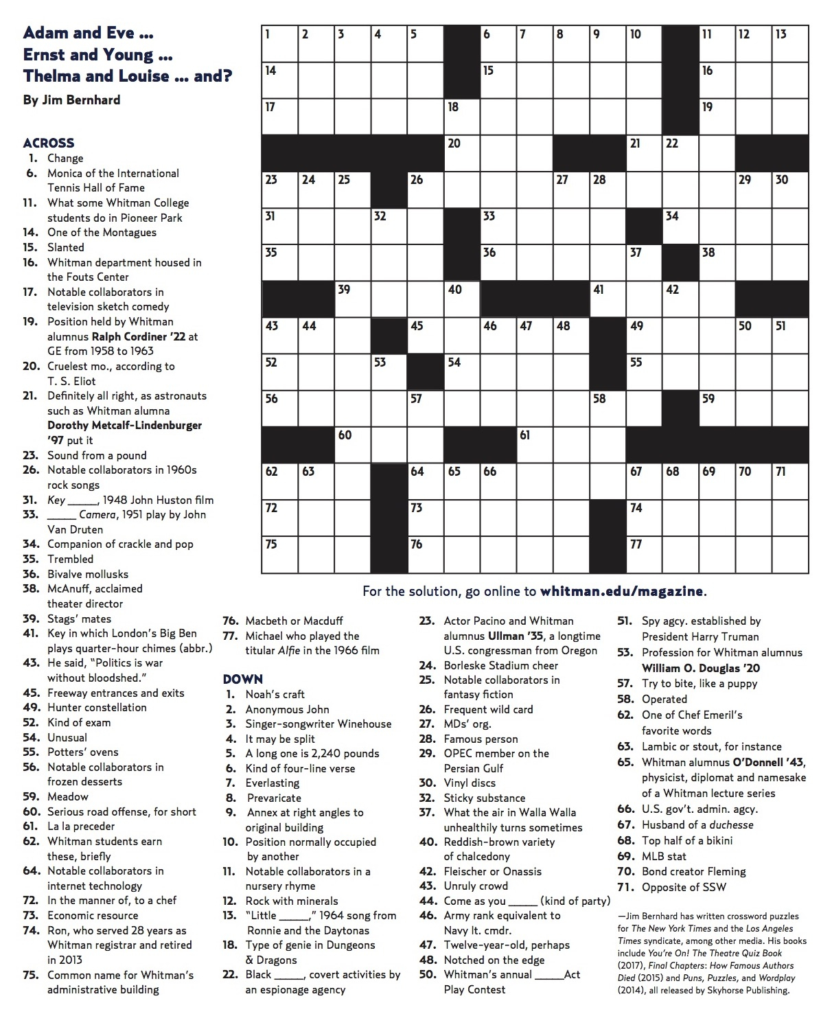 Printable Crossword Puzzles For College Students