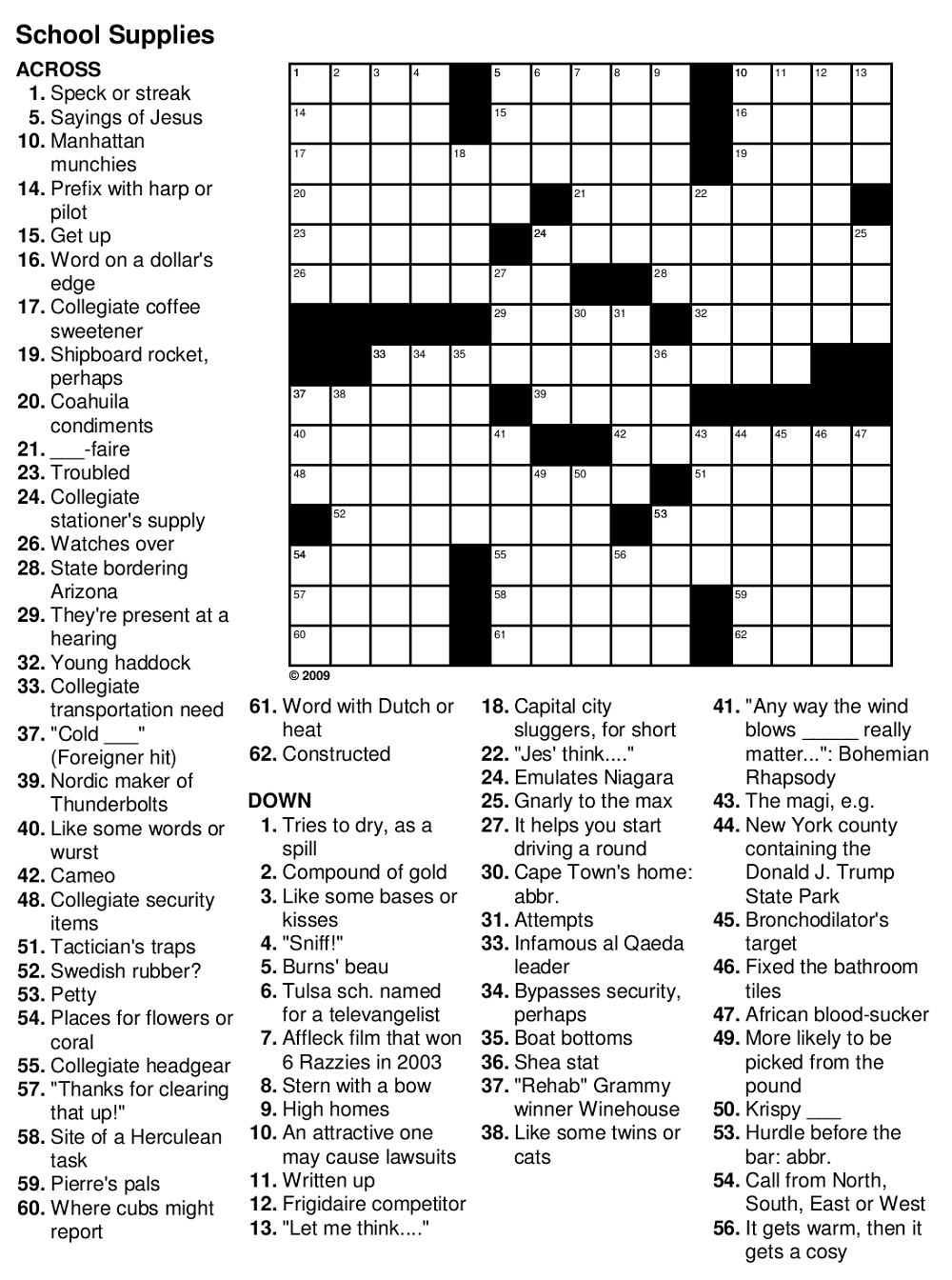 Free Printable Puzzles For Senior Citizens